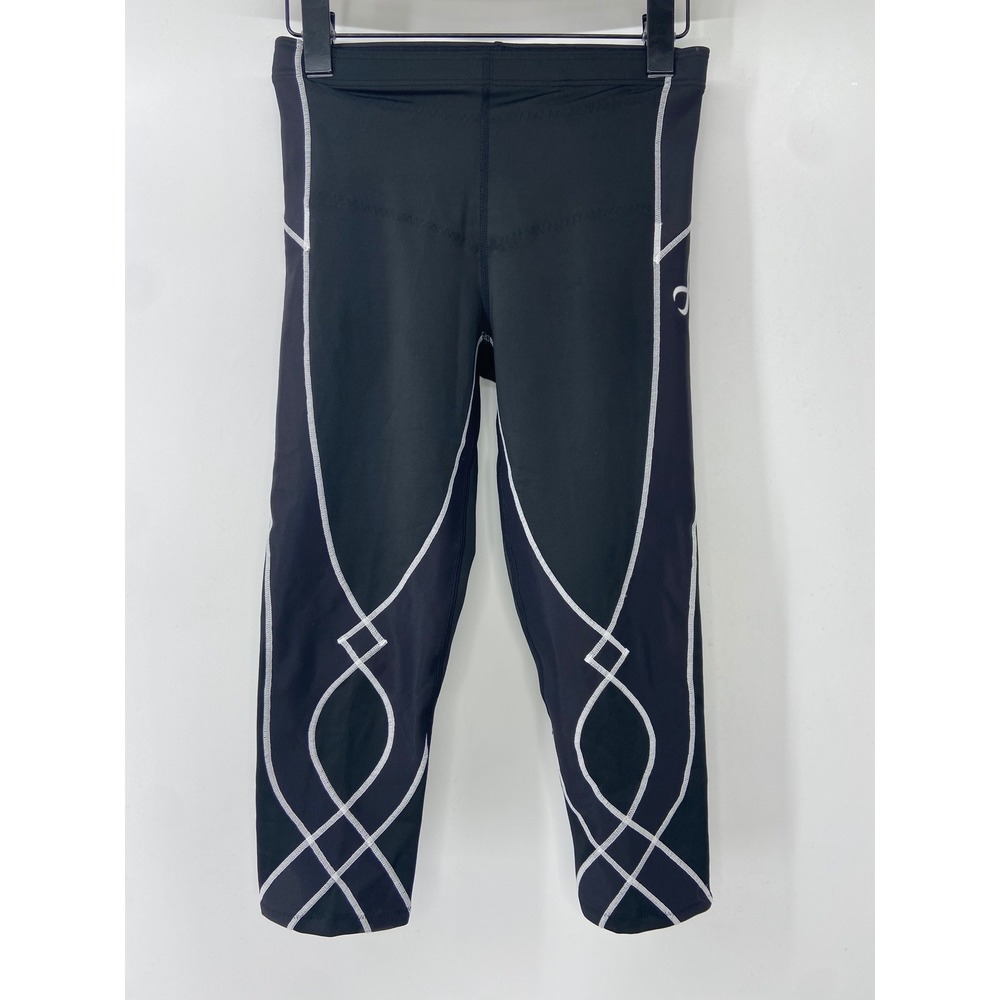 CW-X Compression Stabilyx Tights Womens Medium Black Joint Support 3/4 Capri